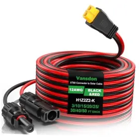 Sea213 Oudong 12awg Xt60 Solar Cable- To Cable 3ft Charging Adapter 12awg-3ft