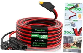 Sea214 Oudong 12awg Solar To Xt60 Cable - 10ft Adapter Charge Extension For