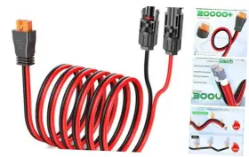 Sea230 Oudong Solar To Xt60i Extension Cable 12awg 10ft Female Male Connector For