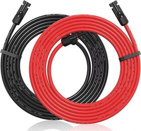 Oududianzi 711181614886 50ft Solar Panel Extension Cable Mc4 Connectors Red And Black 10awg Pv Wire