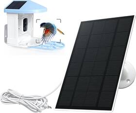 Ououdoit 705353829383 Solar Panel Charger For Bird Feeder Camera Type-c Plug 9.8ft Long Cable