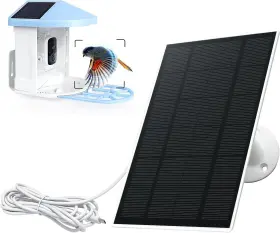 Ououdoit 705353829383 Solar Panel Charger For Bird Feeder Camera Type-c Plug 9.8ft Long Cable