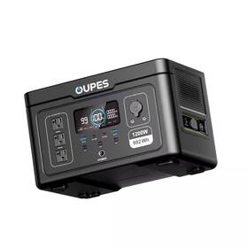 Oupes 711181360172 1200w/992wh Portale Power Station Push Button Start Lifepo4 Solar Generator With