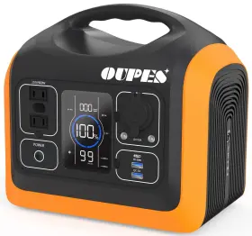 Sp-upp-600j Oupes 600w Portable Power Station 595wh Lifepo4 Battery Backup With 2 10