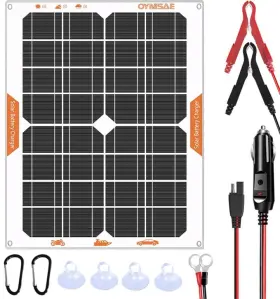Po-m20w Oymsae 20w 12v Solar Panel Battery Charger Portable Waterproof Power Trickle