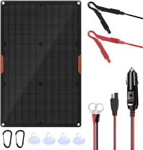 Po-m30w Oymsae Solar Battery Charger 30w 12v Or Maintainer Portable