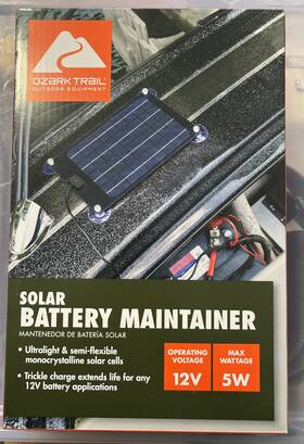 Ozark Trail Bt6757 Solar Boat Battery Maintainer 5w New Sealed