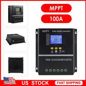 Paddsun 883147310245 100a Solar Panel Kit Regulator Auto Focus Tracking Charge Controller 12/24v Us