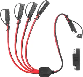 Paekq 726084241237 12awg Sae Y Splitter Extension Cable With Polarity Reverse Adapter 2 Ft