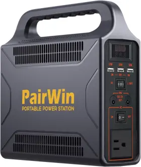 Pw01a Pairwin 300w Portable Power Station Solar Generator - Ac Outlets Usb Dc Ports 110vac