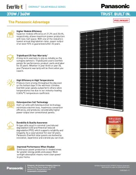 Evpv370 Panasonic Lot Of 25 Panels Evervolt 370 W Solar