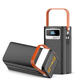 Pangootek 797422331897 Portable Power Bank Station 99wh Outdoor Generator With Flashlight And Lcd