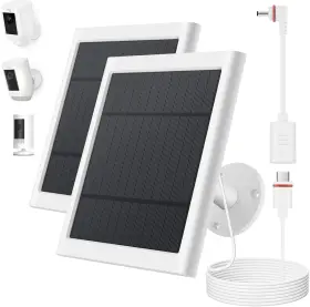 Paodekua 445030595554 Solar Panel For Ring Camera 2 Pack 4w Charger Compatible With Spotlight &