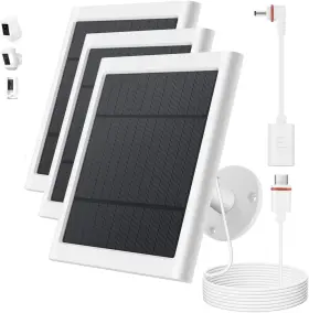 Paodekua 445030748769 Solar Panel For Ring Camera 3 Pack 4w Charger Compatible With Rings Spotl