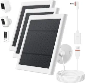 Paodekua 445055492487 Solar Panel For Ring Camera 3 Pack 4w Charger Compatible With Spotli