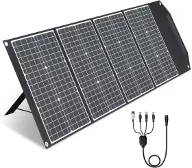 Rm120 Paxcess 926417217128 120 Watt 18 Volt Portable Outdoor Folding Solar Panel - Black