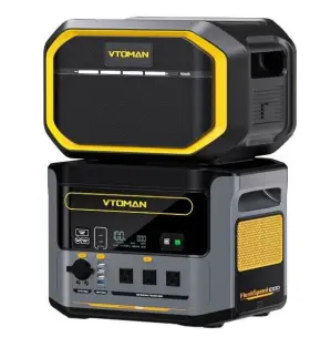 2376wh Peak Vtoman 1000w Portable Power Station With Extra Battery Ups Lifepo4 Batte