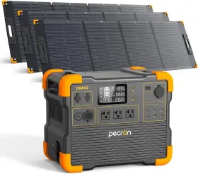 E1500lfp Pecron E1500 2200w Portable Power Station 3x200w Solar Panels Generator