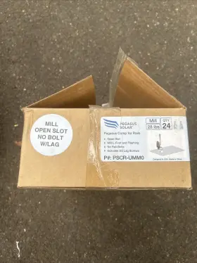 Pscr-ubb0 Pegasus Box Of 24 Solar Comp For Rails Black Flashing With L-foot And Lag Screws
