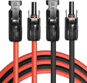 Tuor1025 Phituoda 5ft Black Red 10awg 6mm Solar Panel