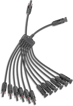 Pjerjzn 313028457450 Solar Panel Connector 6 To 1 Y Branch Splitter 6way