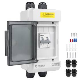 Pjerjzn Hvb4pdb-400-16a-2m20-c Solar Panels Disconnect Switch 16a 400vdc Pv Shut Off Outdoor 1 In O