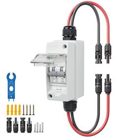 Pjerjzn Pdb63ht2-400-50amp-n 50a Solar Panel Disconnect Switch 400v Dc/ac Pv Grey