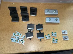 Planet 4 Solar 850026110128 Lot Of Panel Mounting Brackets-adj End Clamp Grounding Lugs