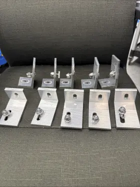 M8x25 Planet 4 Solar 850026110258 Lot Of 10 Terragen Mount Angle L-bracket Assembly Slotted M8 Boltnut