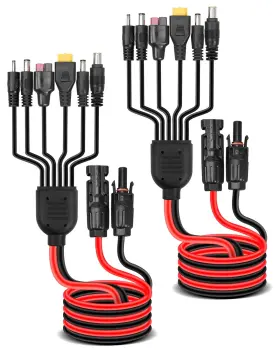 Pnk-tynljx06 Pnyzik Upgraded 6-in-1 Solar Connector Kit For Portable Motors And Panels/moto