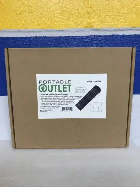 Po-spc60 Portable Outlet Solar Panel Charger Model 18v - 60w New In Box