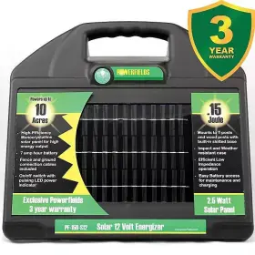 Pf-150-s12 Powerfields 10 Acre Solar Energizer 12v/.15 Joules