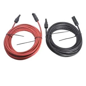 Pf3214288 Powerfit Black And Red Solar Panel Extension Cable Wire Connector 12/10 Awg 1 Pair