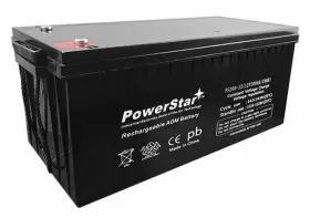 Rng-batt-agm12-200-us Powerstar 12v 200ah Deep Cycle Agm Battery For Rv Solar Marine Off-grid Application