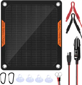 Powiser 313109047013 Oymsae 5w 12v Solar Car Battery Charger Portable Waterproof Power