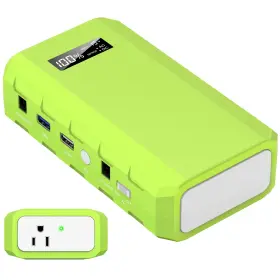 Powkey 762765727218 Portable Power Station With Ac Outlet 65w/110v External Battery Pack 24000ma