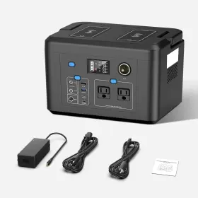 Gnc-r1000 Powkey Portable Power Station 800w With 3 Ac Outlets 110v/740wh Solar Generator