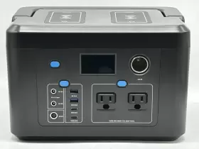 R600 Powkey Portable Power Station Black New Open Box