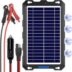Powoxi 445056117143 Upgraded 7.5w-solar-battery-trickle-charger-maintainer-12v Portable Water
