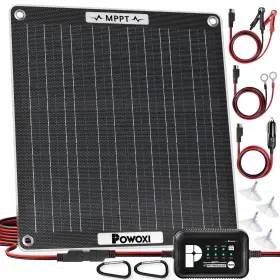 Powoxi 717325418426 30w Solar Battery Charger 12v Car Maintainer With Mppt Controller