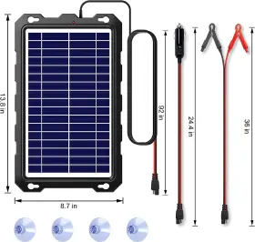 Powoxi 770642475527 7.5w 12v Solar Battery Trickle Charger Cell For Car Us