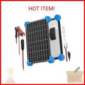 Powoxi 884017340003 10w 12 Volt Solar Car Battery Trickle Charger Maintainer Waterproof