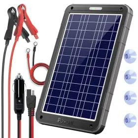 Powoxi-12w Powoxi 12v Solar Car Battery Charger 12w Panel Kit Trickle Ma