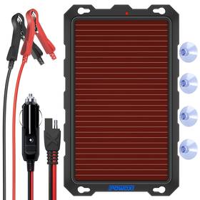 Powoxi Pw-a-3.3w 3.3w 12v Solar Battery Trickle Charger Maintainer For Car Trailer Rv
