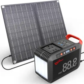 88.8wh Powstream 744110278453 Solar Generator Portable Power Station With Panel Included Lithium