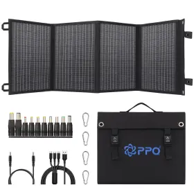 Ppq 716404451798 40w Portable Solar Panel Kit 18v/2.2a 3lb Foldable Briefcase Charger With