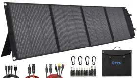200w Ppq 716404808455 Portable Solar Panel Kit 18v/12a 14lb Foldable Briefcase Charger W