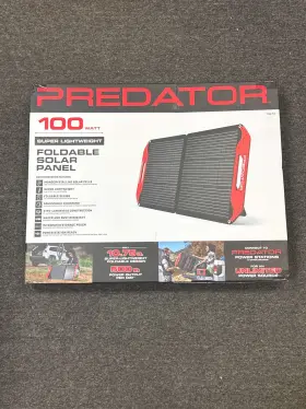 Predator 193175498229 100 Watt Super Lightweight Foldable Solar Panel - New In Box