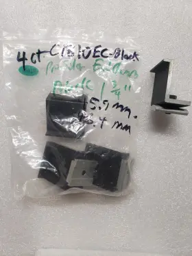 C1810ec Professional Solar Products Lot Of 4 Mount End Clamps 1.805 Inch Dark Finish