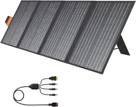 Progeny 727536461500 120w Portable Solar Panel Usb-c Kickstand Foldable Parallel-120w - Black